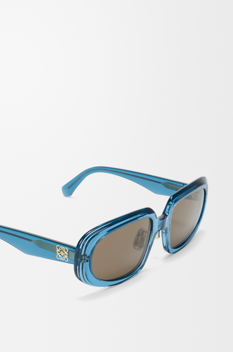 LOEWE Mini Anagram Steps Rectangular sunglasses Transparent Blue