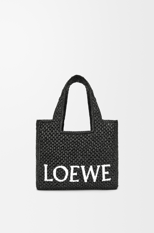 LOEWE Borsa LOEWE Font Tote piccola in rafia Nero