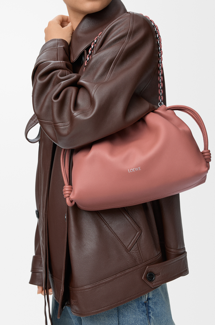 LOEWE Borsa Flamenco Purse media in morbida nappa di agnello Blush
