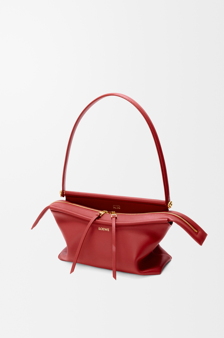 LOEWE Small Whisker bag in glazed calfskin Carmine Red