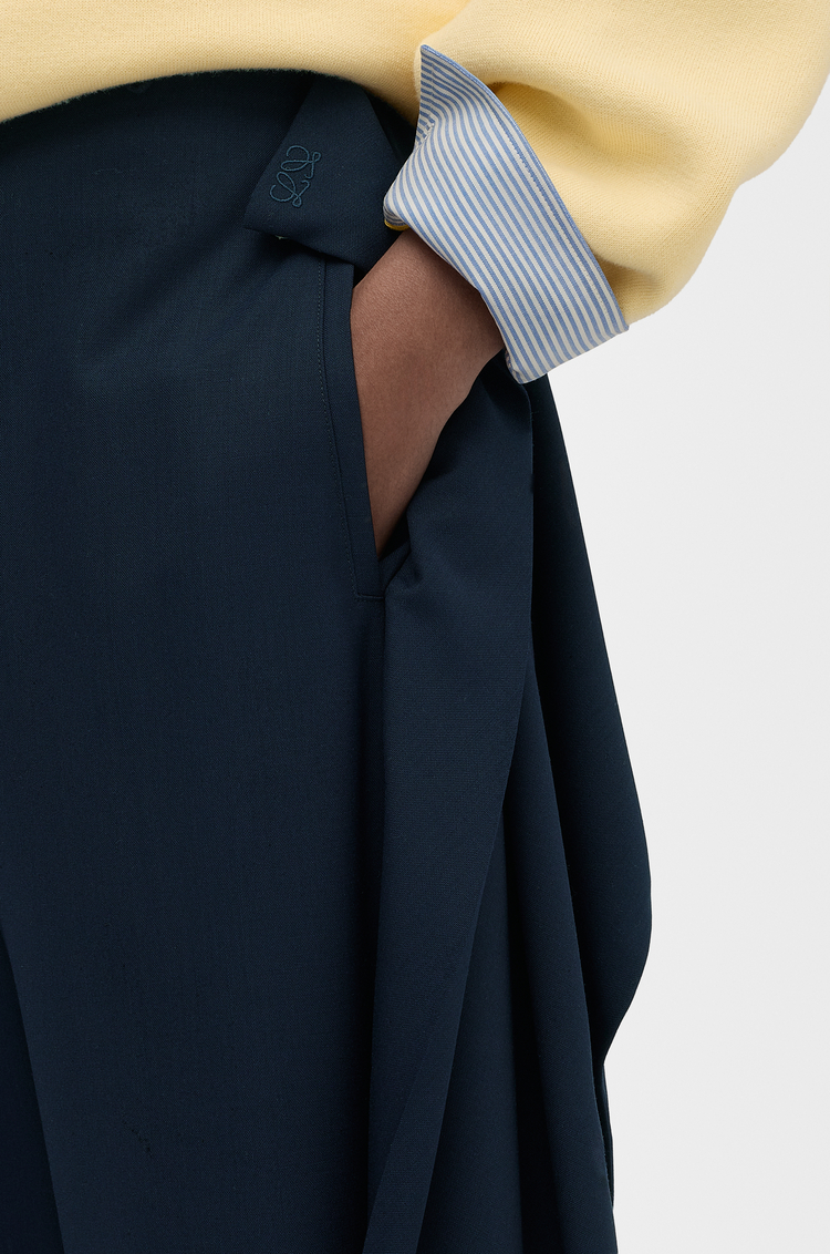 LOEWE Trousers in wool Navy Blue