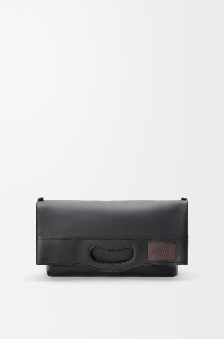 LOEWE Bob folded tote in shiny supple calfskin Black