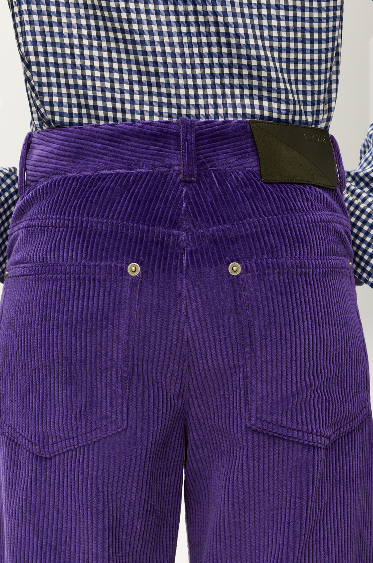 LOEWE Pantalon en velours côtelé de coton Violet