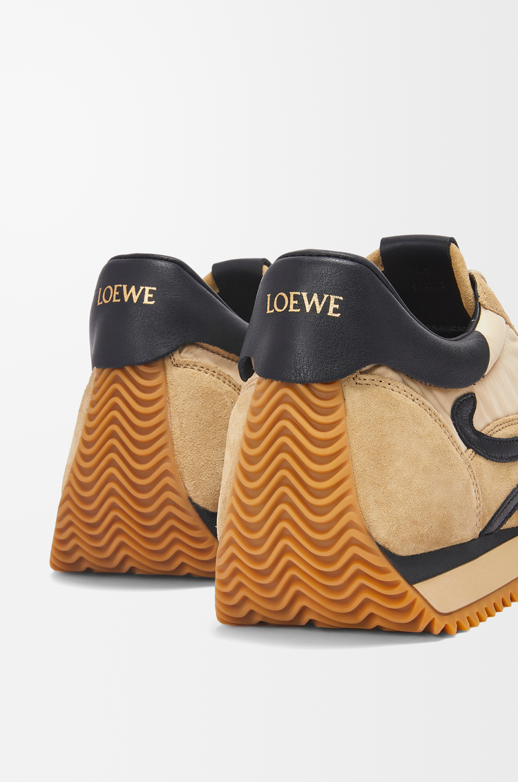 LOEWE Flow Runner 2.0 in nylon and suede Gold/Black