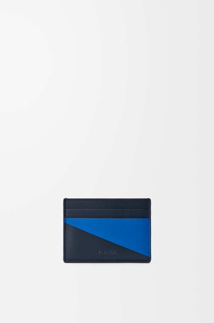 LOEWE Tarjetero Flag en piel de ternera clásica Azul Marino Oscuro/Azur Real