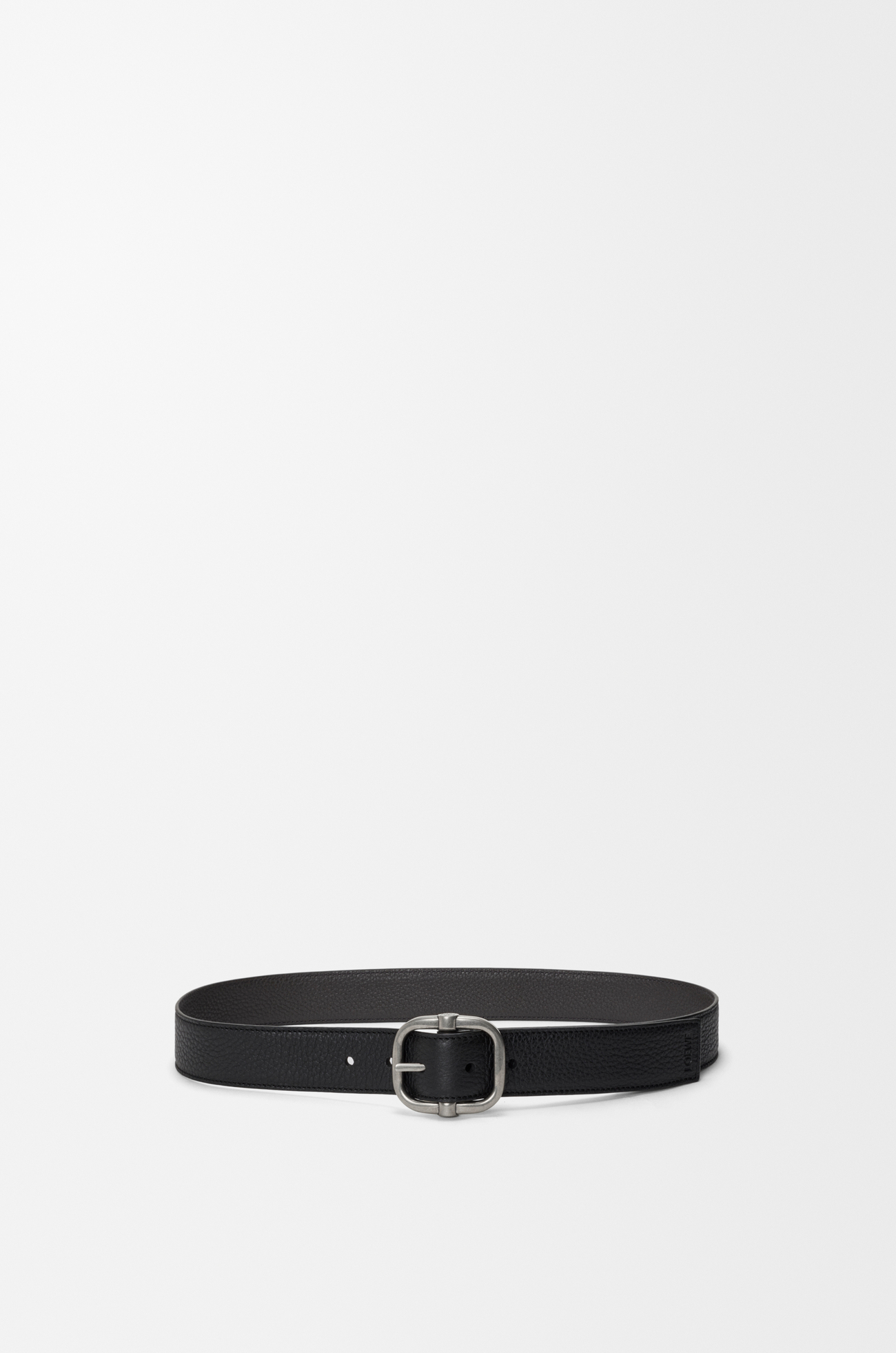 LOEWE Reversible Loop belt in supple grained calfskin Black/Dark Grey/Vint Pall