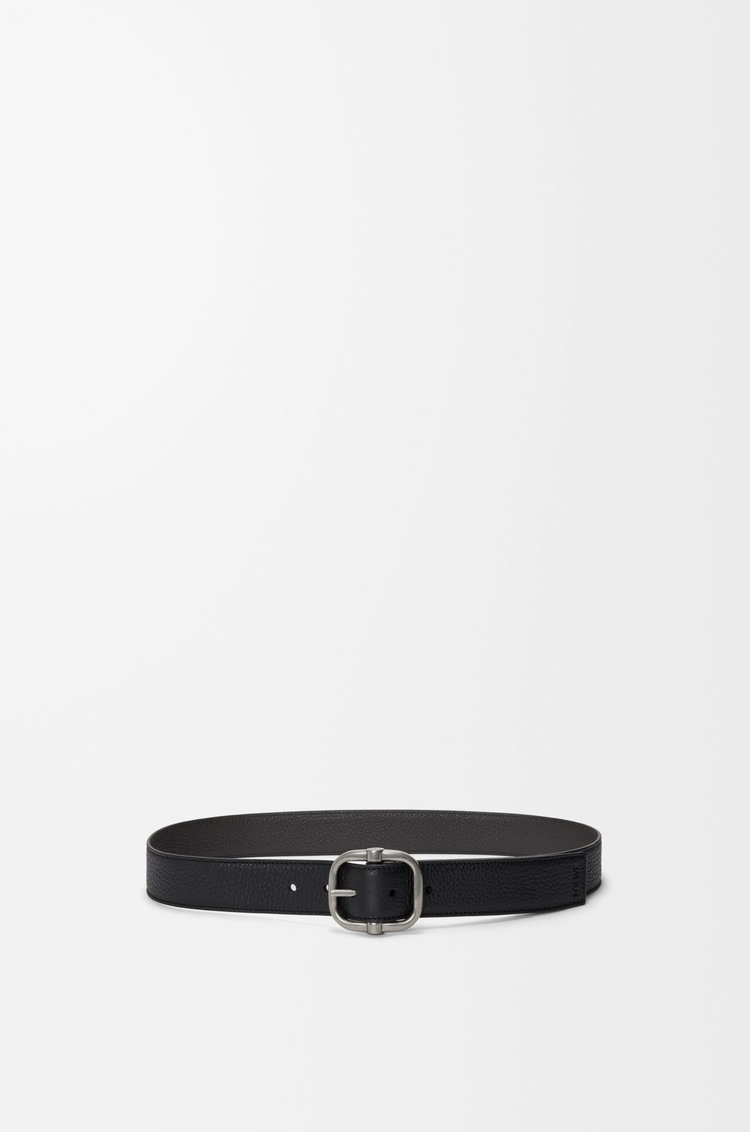 LOEWE Reversible Loop belt in supple grained calfskin Black/Dark Grey/Vint Pall