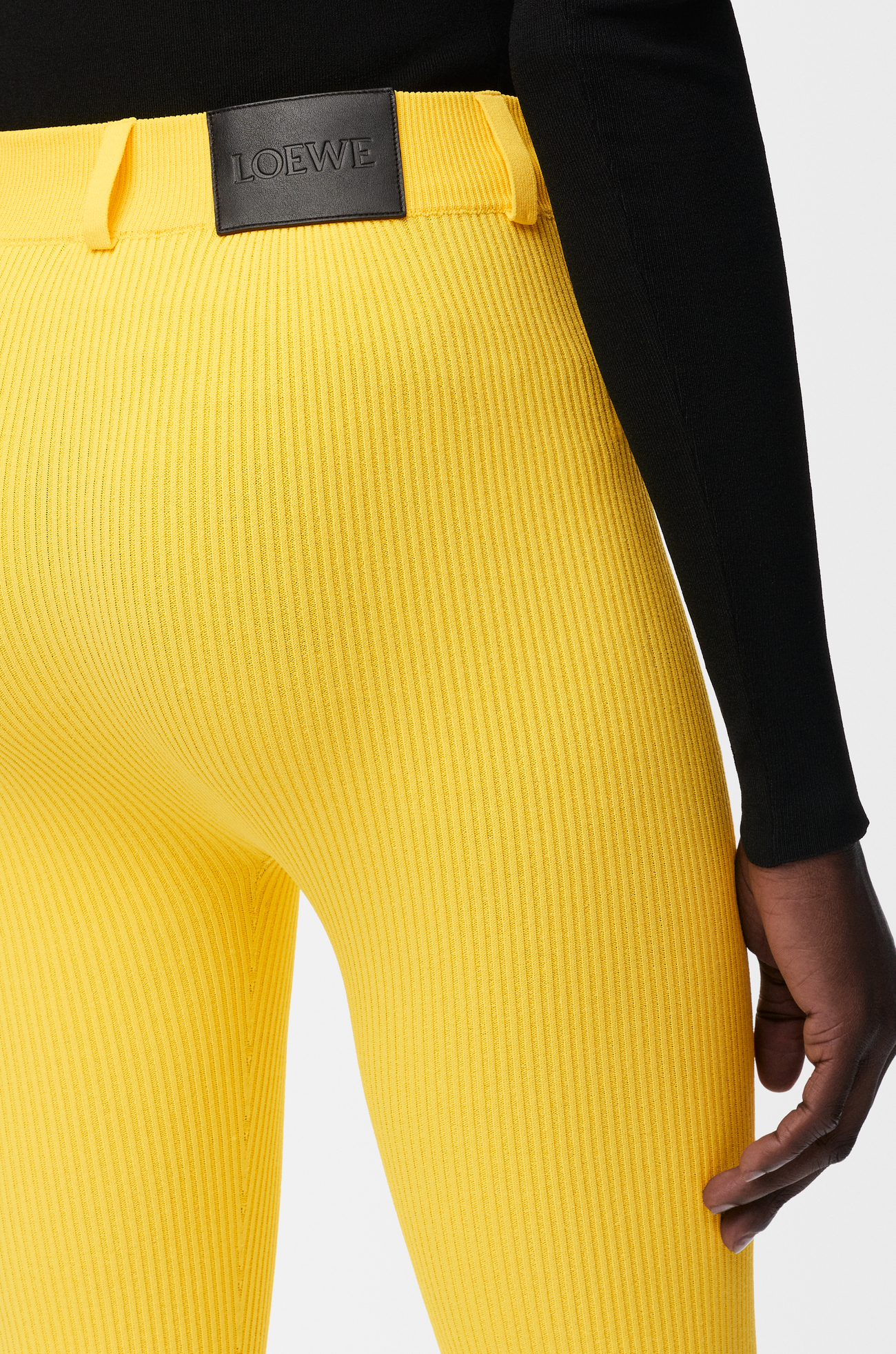 LOEWE Legging en viscose mélangée Jaune