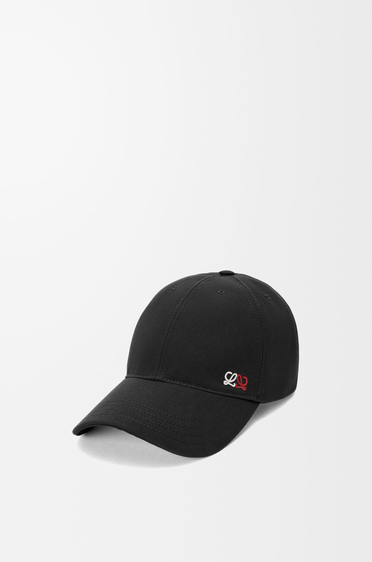 LOEWE Gorra con parche Flag en algodón Negro