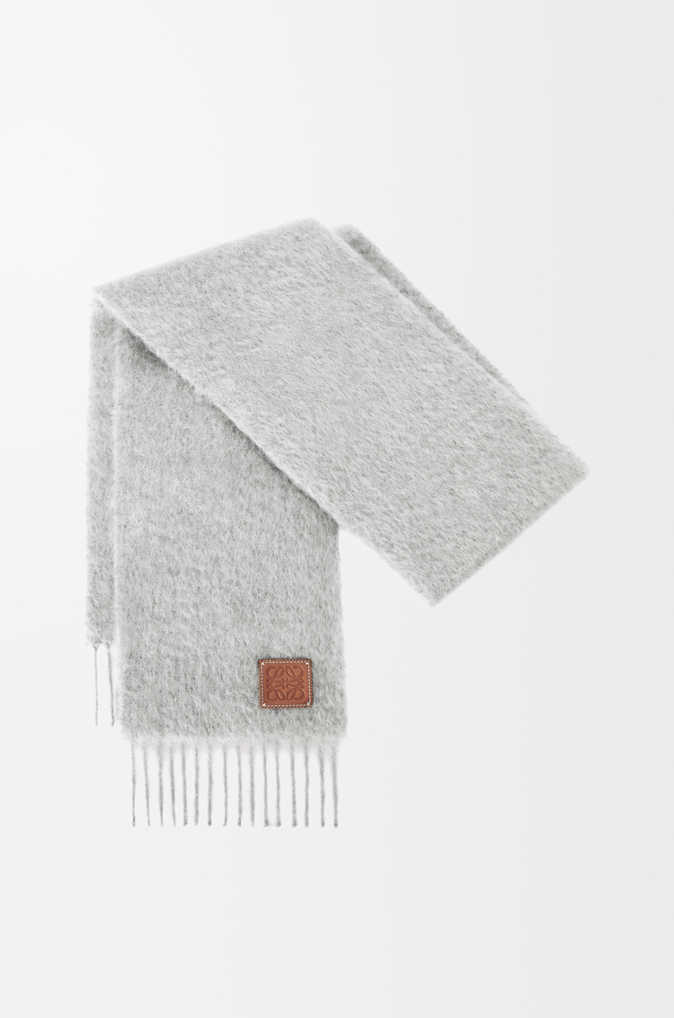 LOEWE Scarf in mohair and wool Light Grey