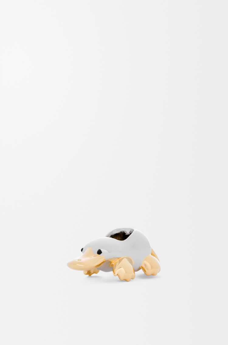 LOEWE Dado Platypus Plateado/Dorado