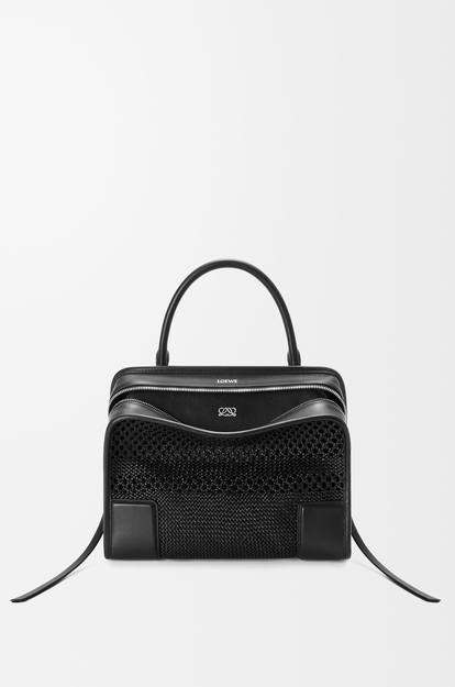 LOEWE Medium Amazona 180 bag in woven calfskin Black