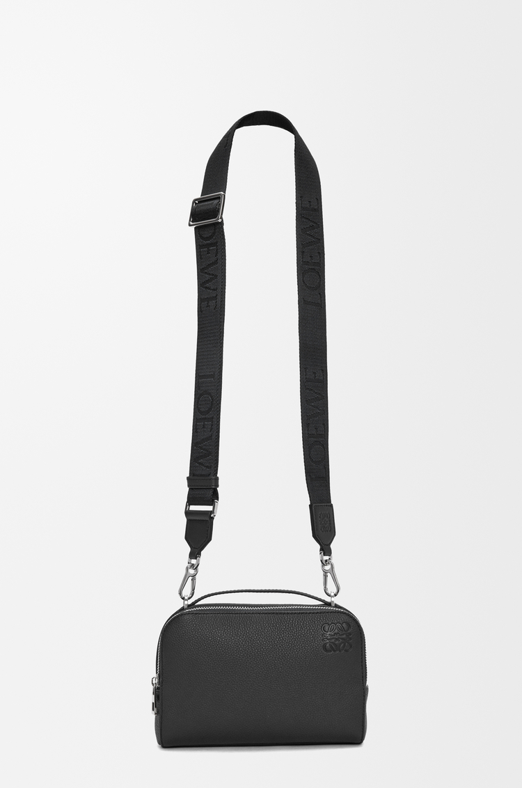 LOEWE Mini crossbody camera bag in soft grained calfskin Black