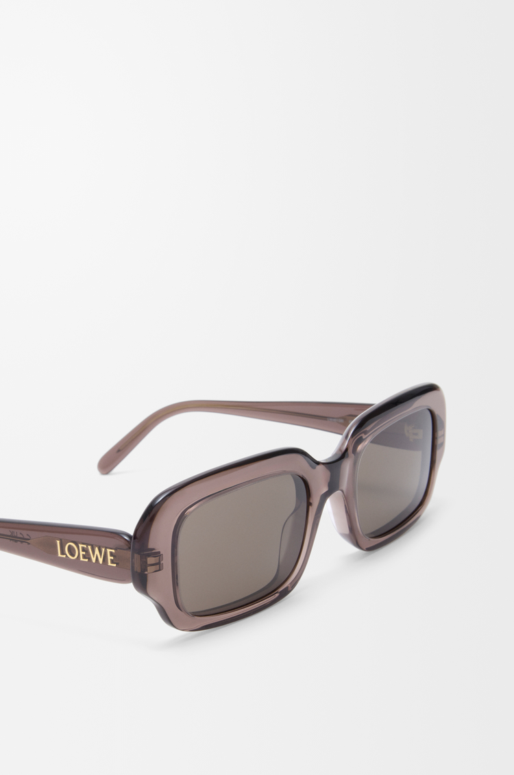 LOEWE Slim Rectangular 太阳镜 透明棕色