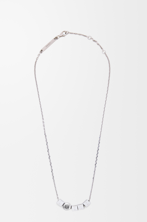 LOEWE Collana Pebble Cube in argento sterling Argento
