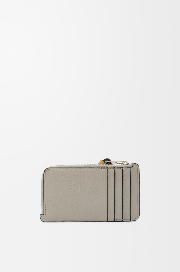 LOEWE Tarjetero-monedero en suave piel de ternera graneada Gris Valva/Eucalipto