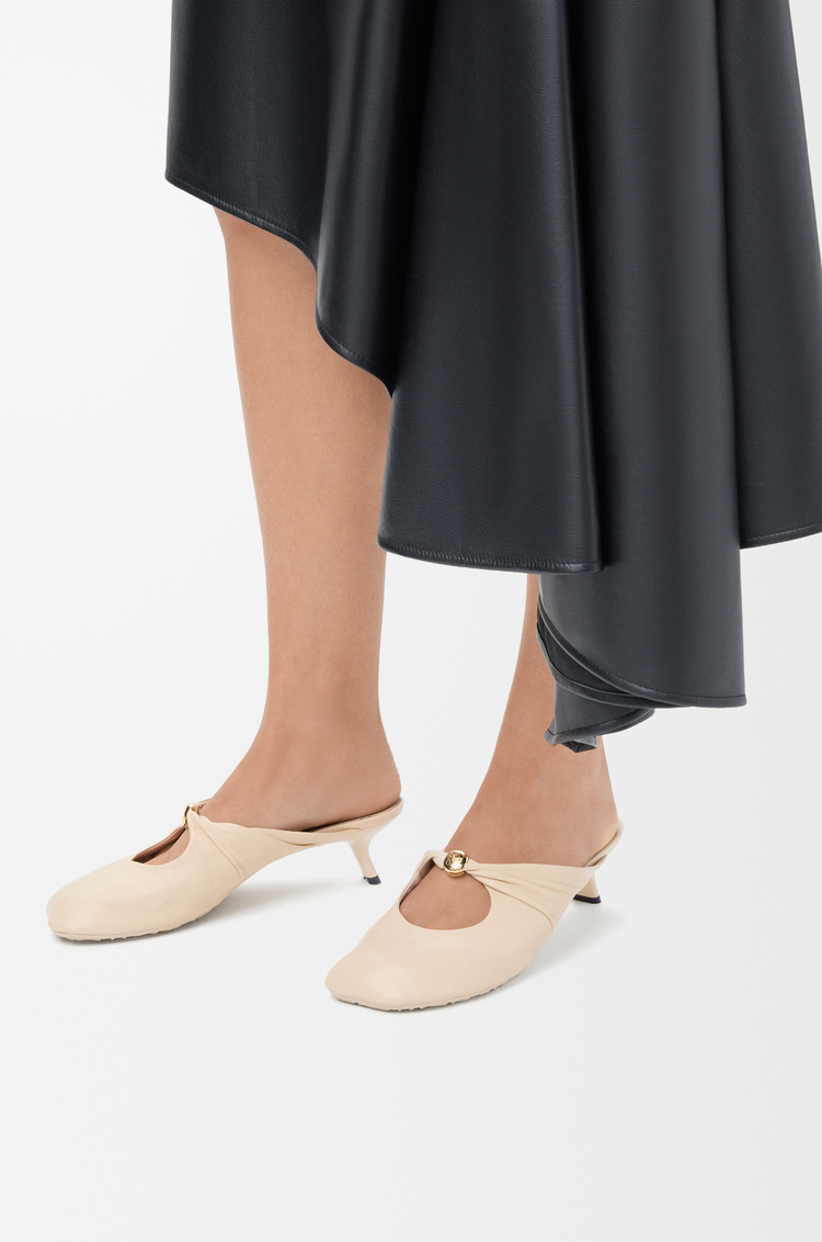 LOEWE Pebble Soft mule in nappa lambskin Dough