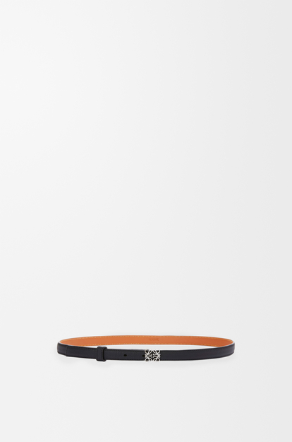 LOEWE Anagram belt in pebble grain calfskin Black/Palladium
