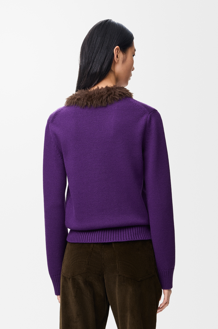 LOEWE Sweater in wool Purple