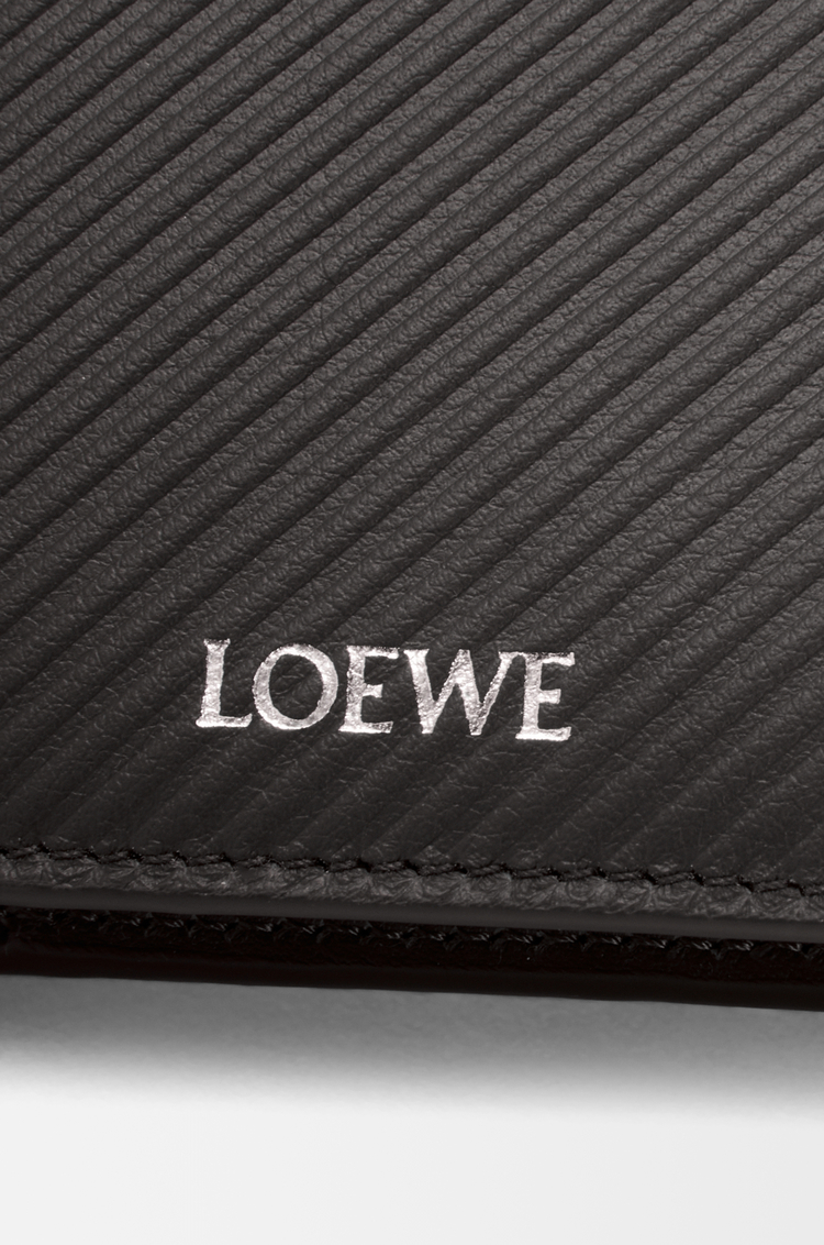 LOEWE 슬림 컴팩트 지갑 - 텍스처드 클래식 카프스킨 다크 그레이