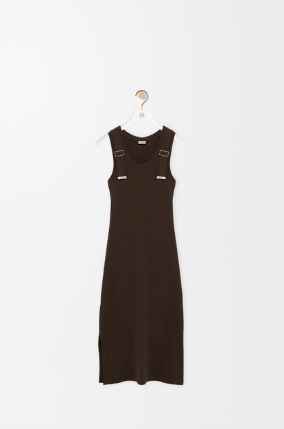 LOEWE Dress in stretch cotton Brown