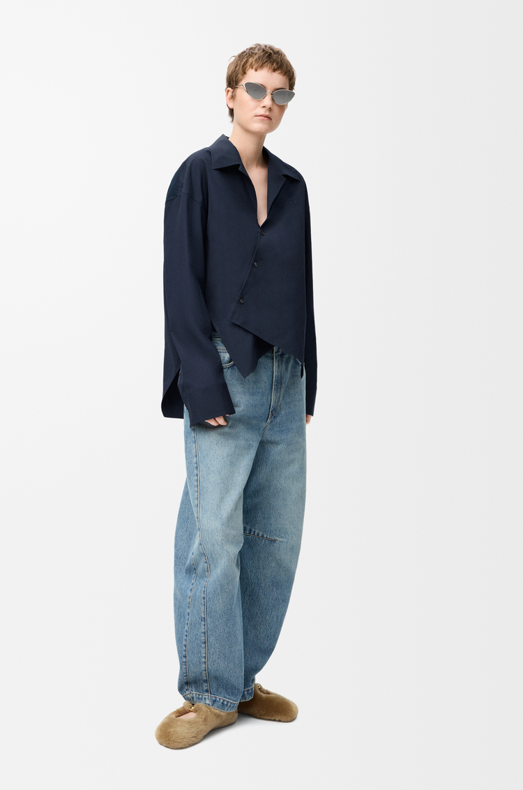 LOEWE Shirt in cotton Dark Navy