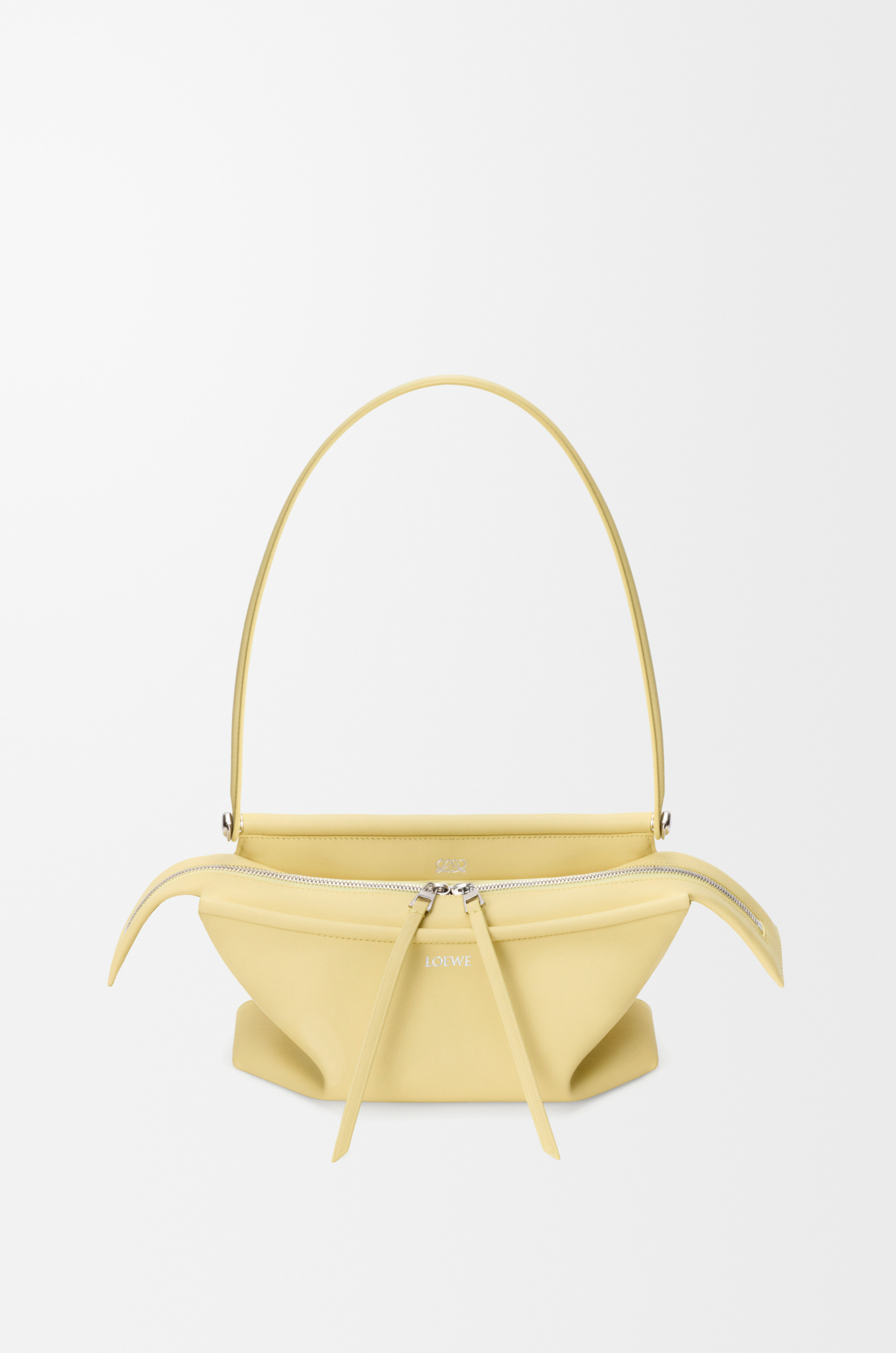 LOEWE Small Whisker bag in glazed calfskin Vanilla