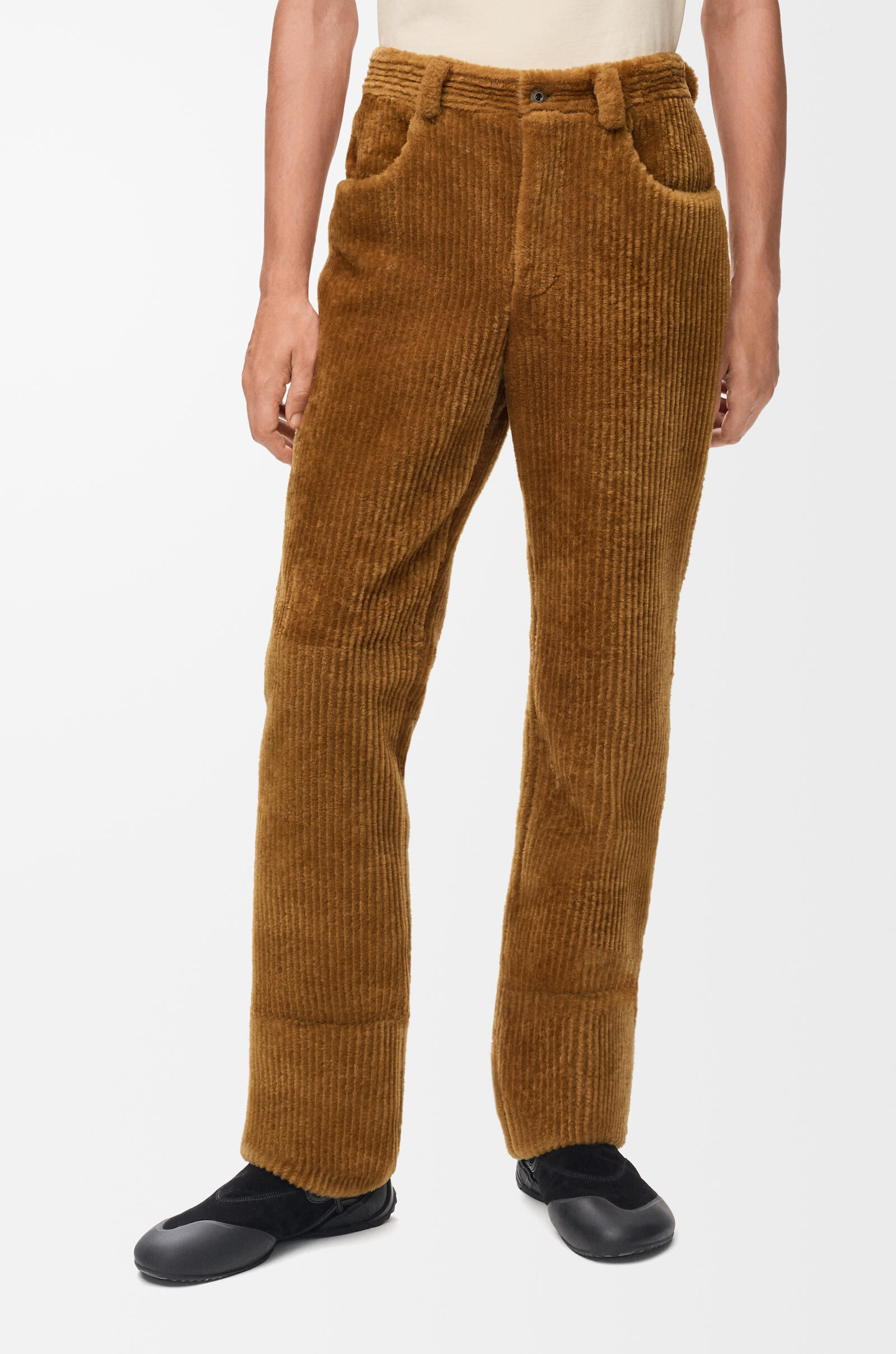 LOEWE Trousers in shearling Camel