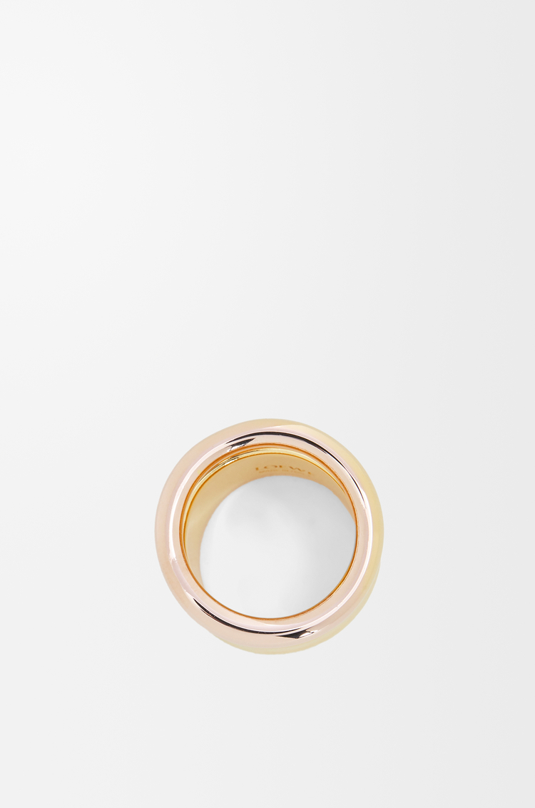 LOEWE Nappa knot ring in sterling silver Gold/Rose Gold