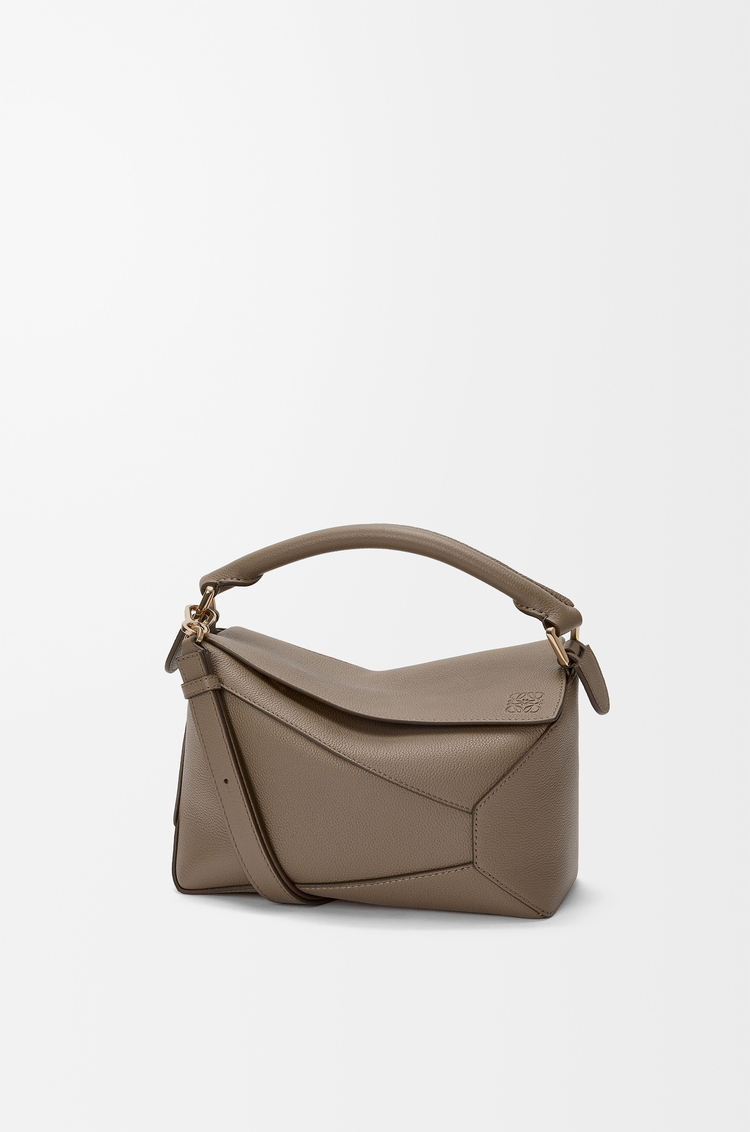 LOEWE Small Puzzle Edge bag in soft grained calfskin Taupe
