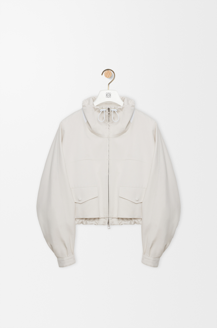 LOEWE Jacket in cotton and silk Ivory