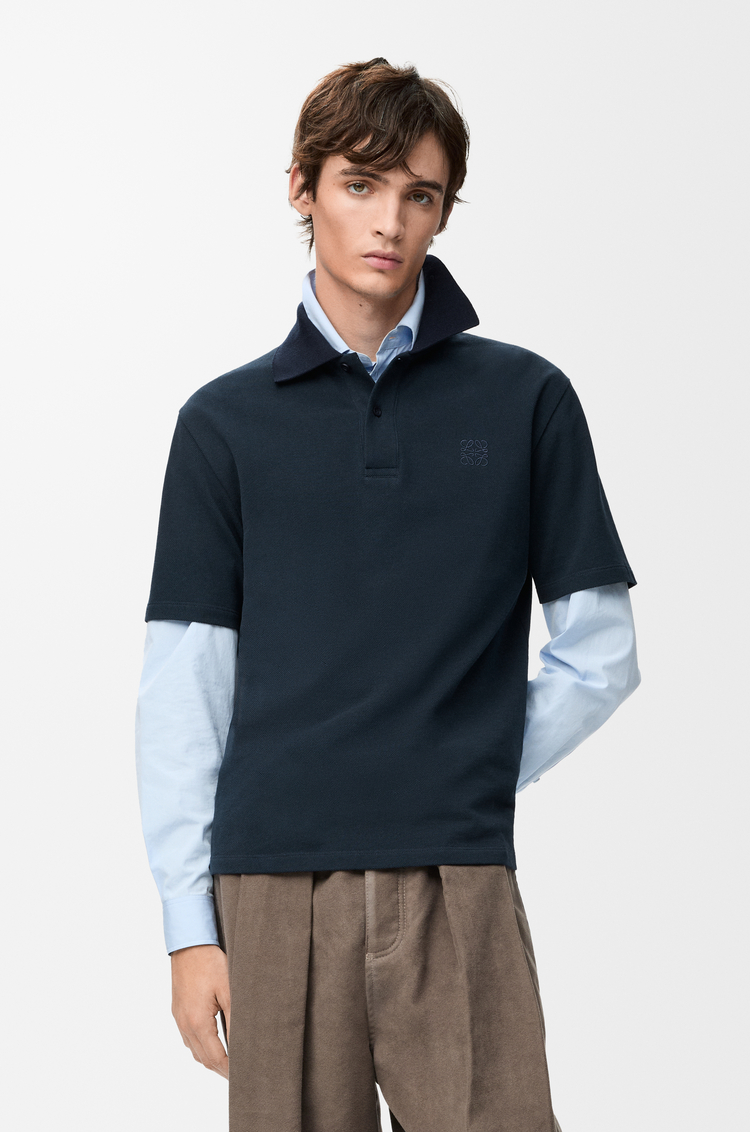 LOEWE Polo en algodón Azul Marino
