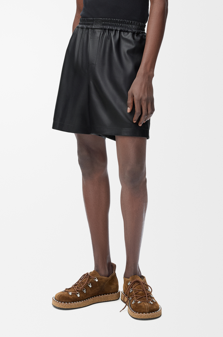 LOEWE Short in nappa di agnello Nero