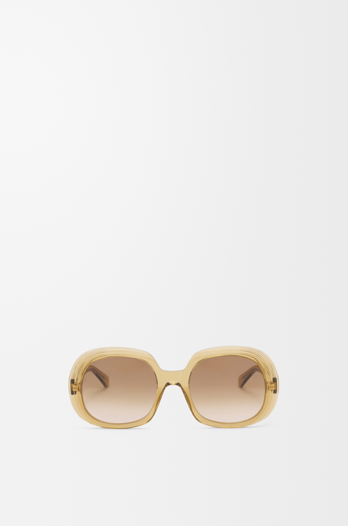LOEWE Occhiali da sole squadrati Anagram Steps mini Oliva Trasparente