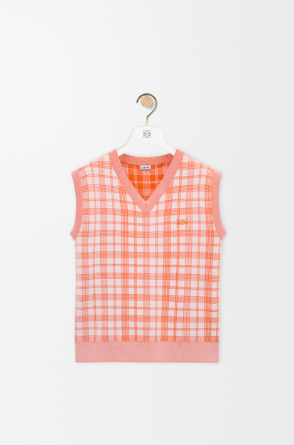 LOEWE Vest in wool White/Orange