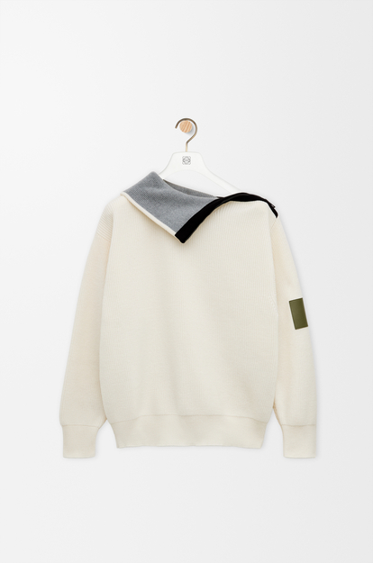 LOEWE Zip-up sweater in wool White