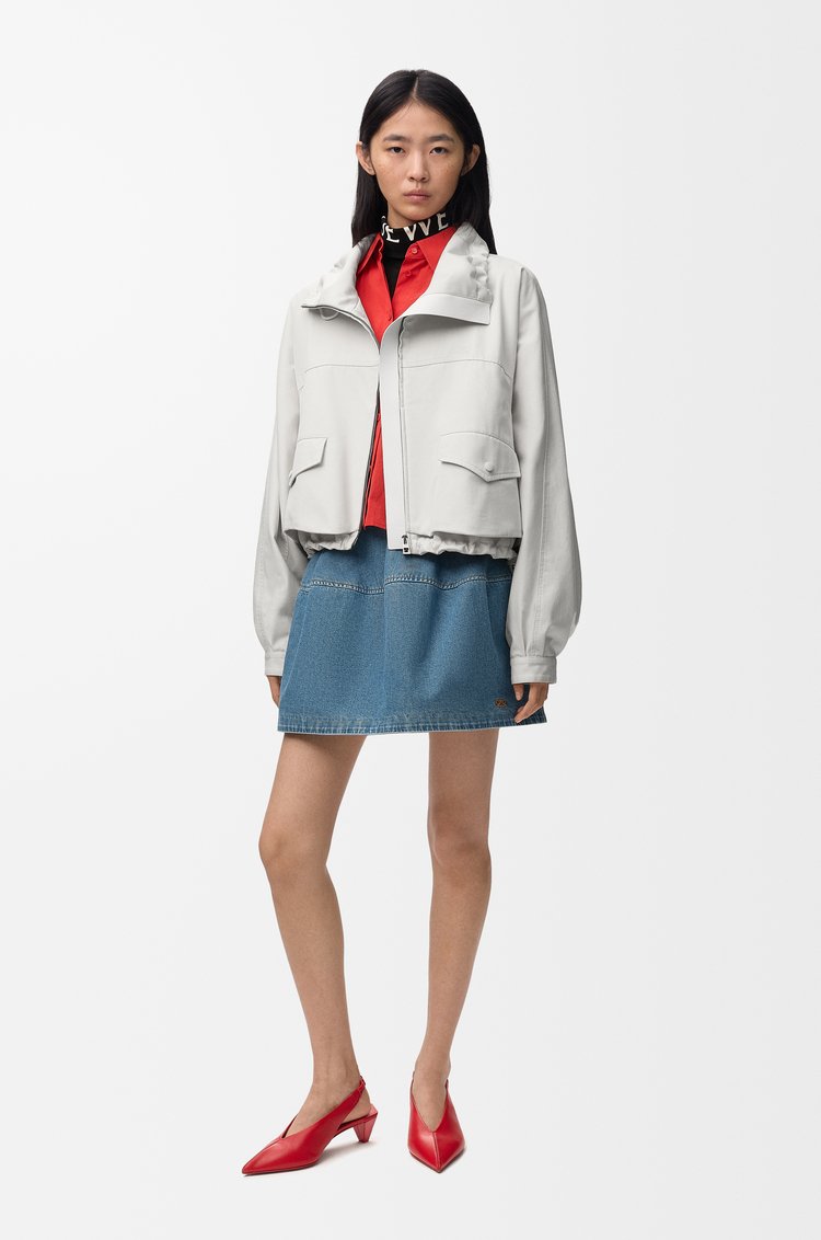 LOEWE Jacket in cotton and silk Ivory