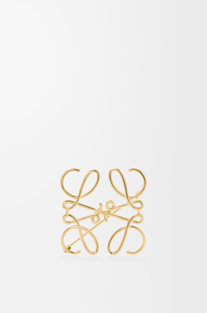 LOEWE Anagram brooch in metal Gold