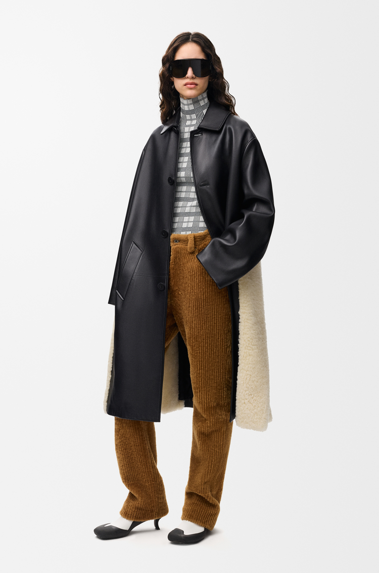 LOEWE Coat in nappa lambskin Black