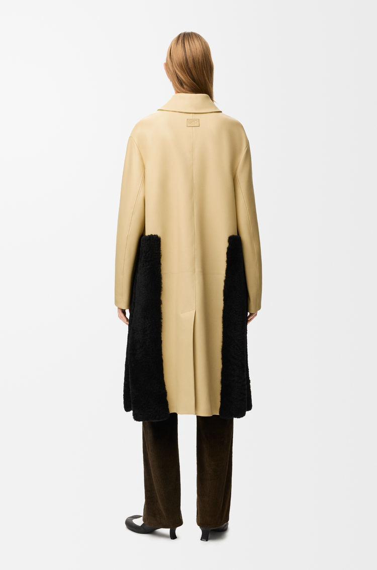 LOEWE Mantel aus Nappa-Lammleder Hellgelb