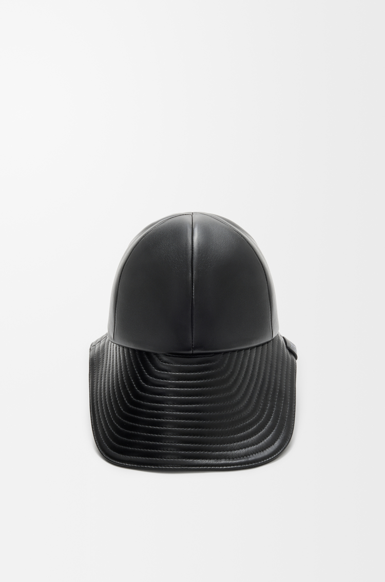 LOEWE Wanderhut aus Leder Schwarz