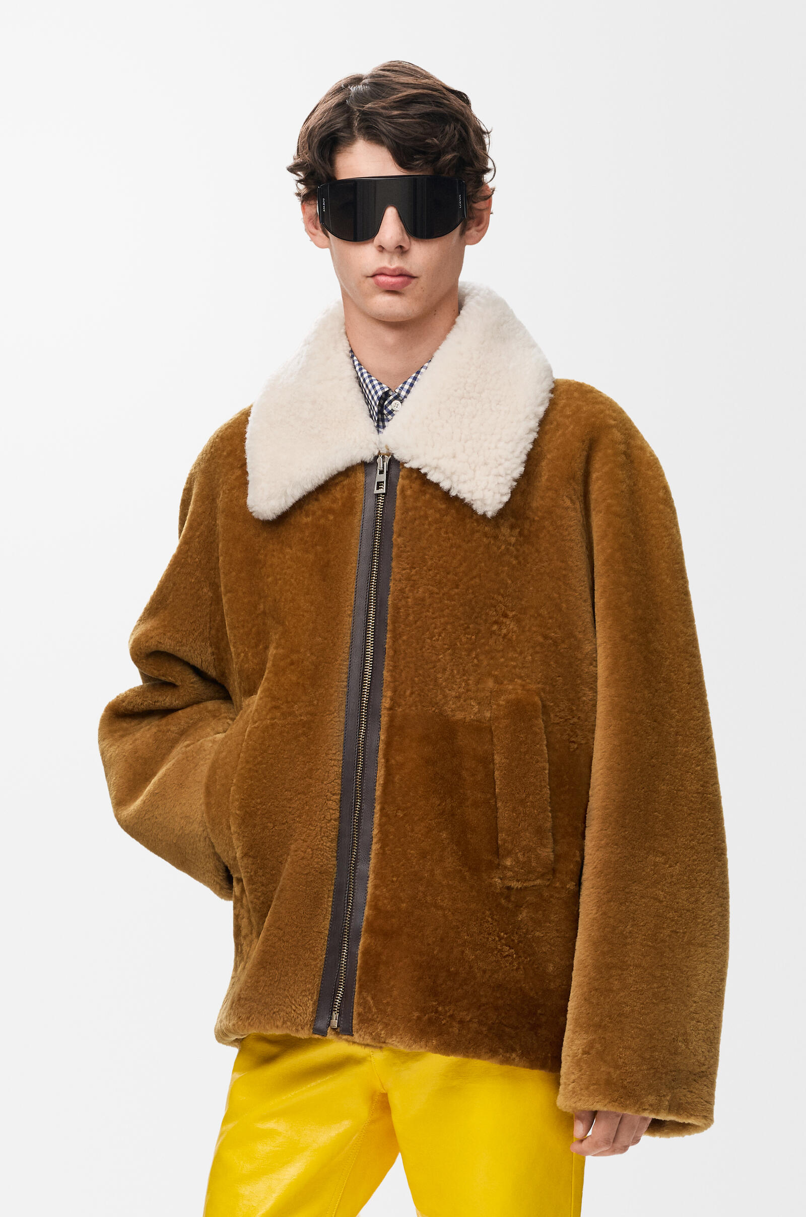 LOEWE Jacket in shearling Camel
