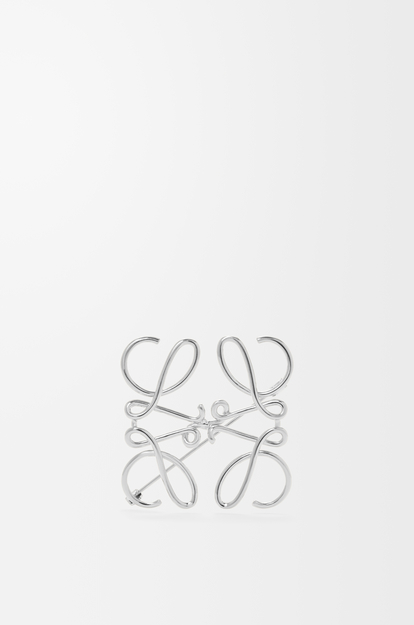 LOEWE Anagram brooch in metal Palladium