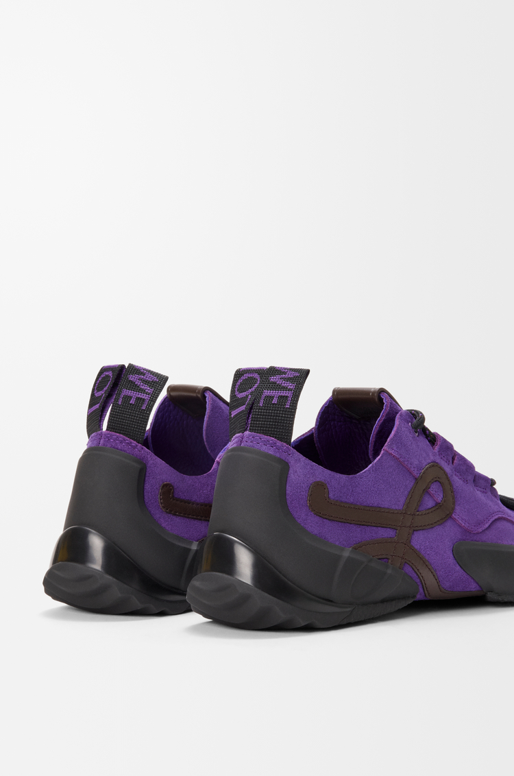 LOEWE Grip sneaker in suede calfskin and TPU Purple/Brown
