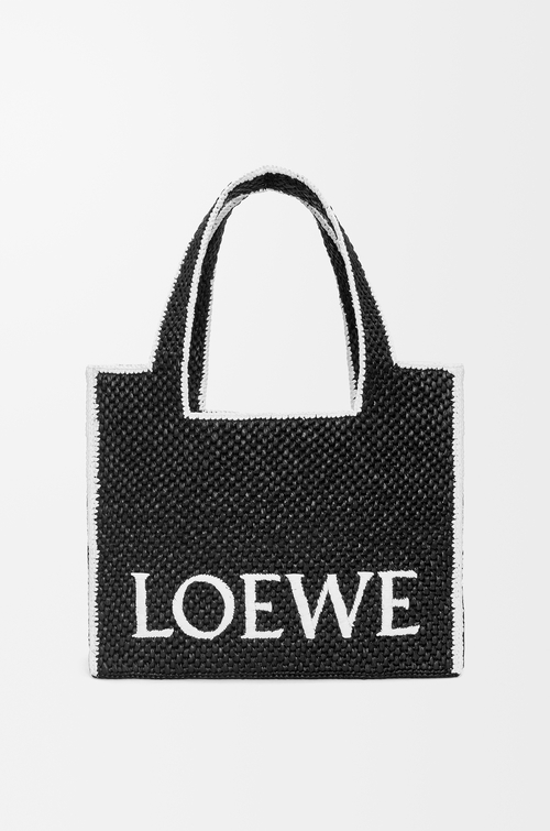 LOEWE Borsa LOEWE Font Tote grande in rafia Nero