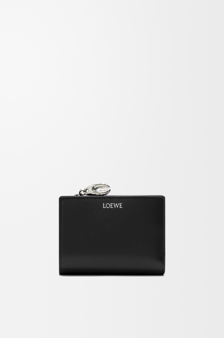 LOEWE Claw compact wallet in glossy lambskin Black