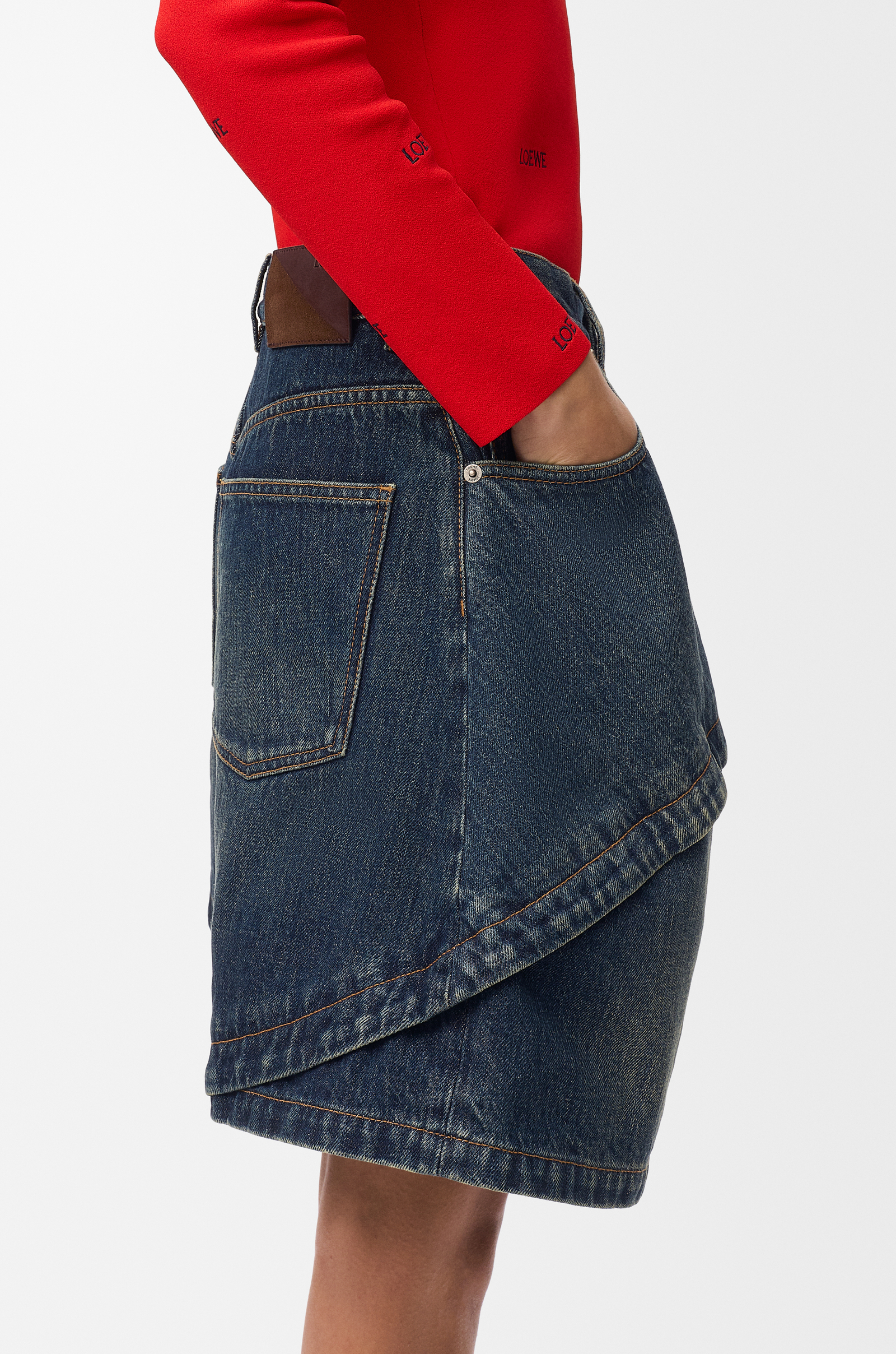 LOEWE Short en denim Bleu Foncé