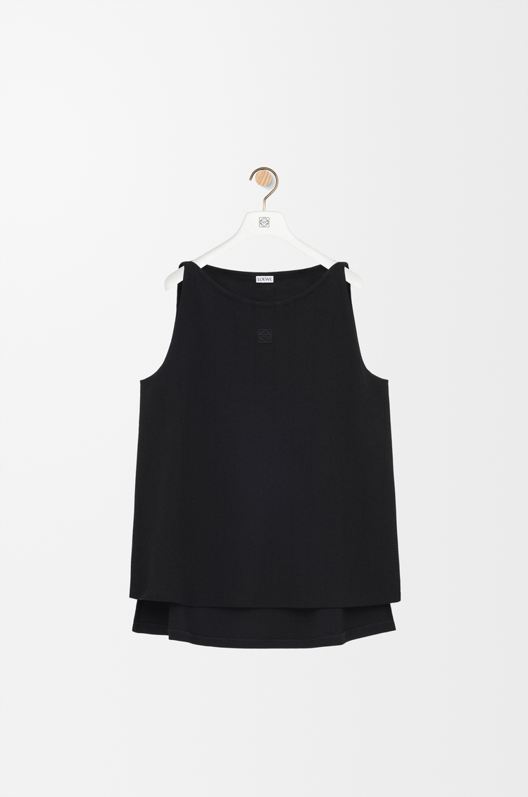 LOEWE Top Anagram in misto viscosa Nero
