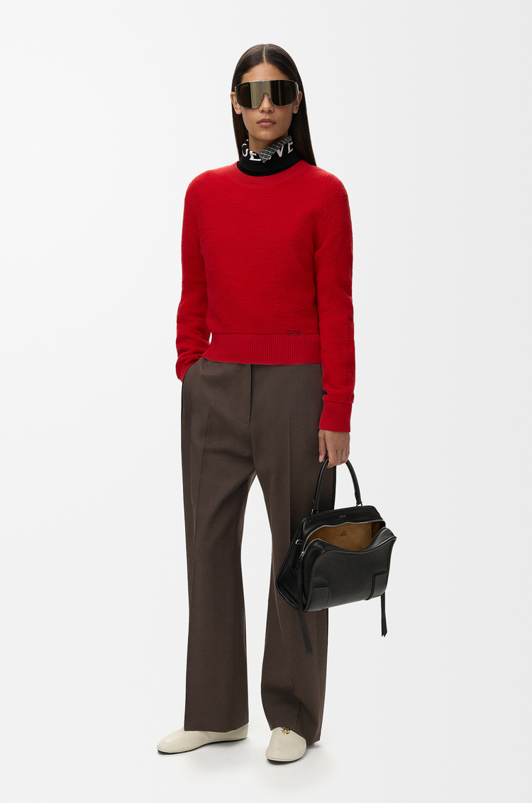 LOEWE Pantalón en mezcla de viscosa y lana Marrón