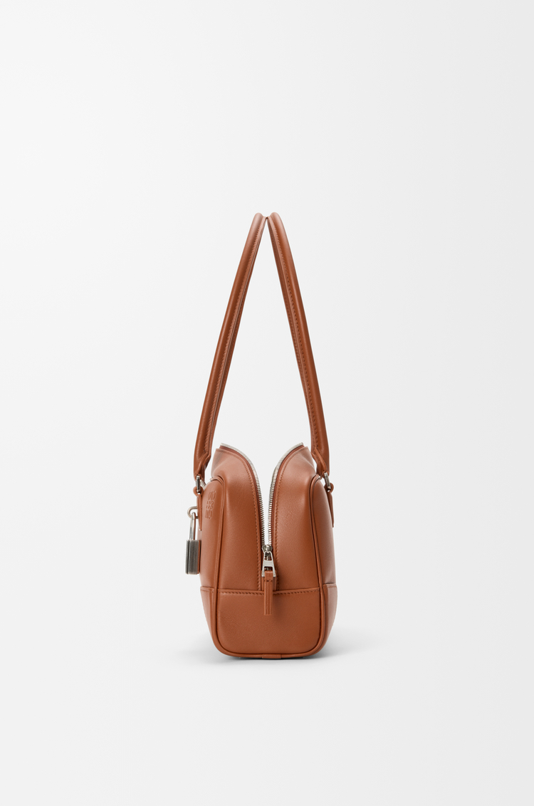 LOEWE Amazona 31 cropped bag in shiny calfskin Squirrel